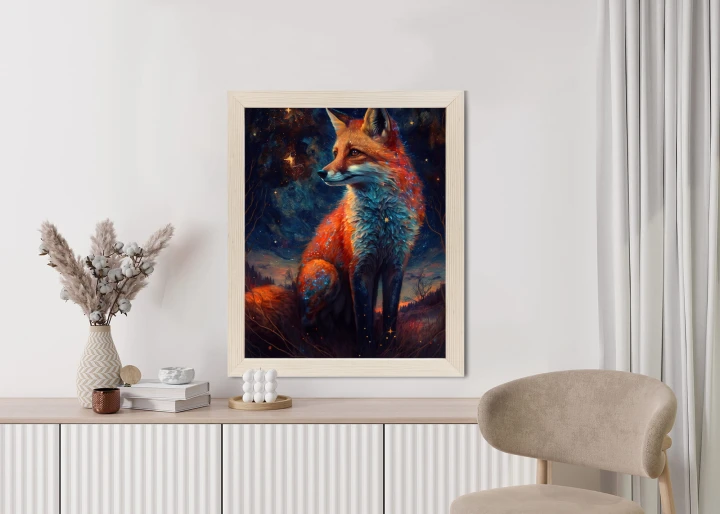 Plakat Magiczny Lis Na Ilustracji