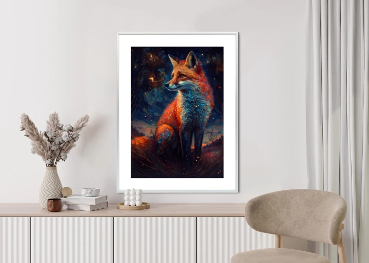 Plakat Magiczny Lis Na Ilustracji