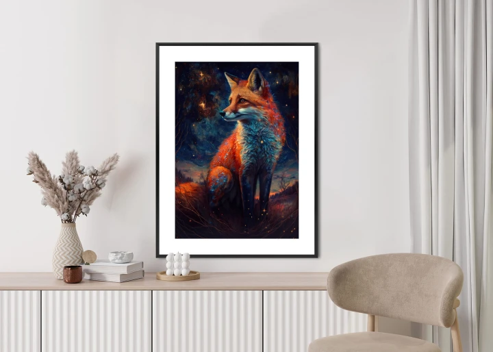 Plakat Magiczny Lis Na Ilustracji