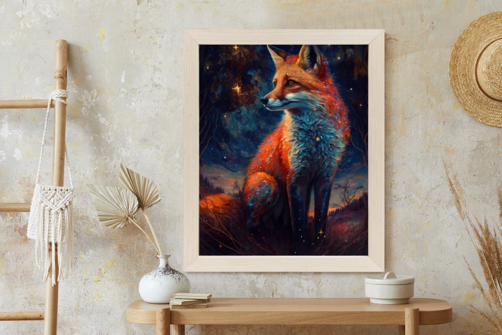 Plakat Magiczny Lis Na Ilustracji