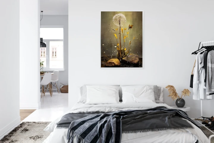 Plakat Mniszek Lekarski I Krople Rosy