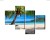 Obraz Wieloczęściowy Tropikalna Plaża Z Palmą 3D