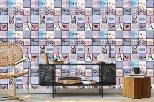 Tapeta Paryski Patchwork