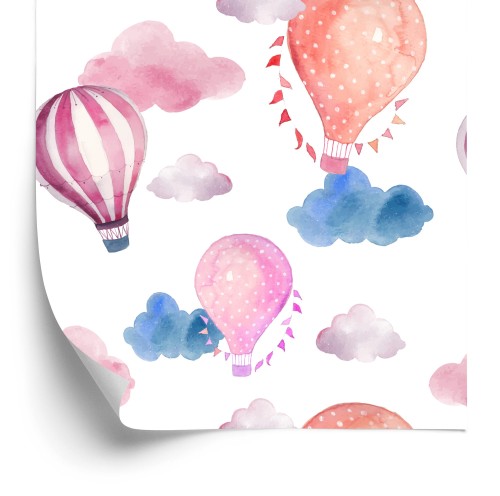 Tapeta Balony Na Tle Kolorowych Chmur