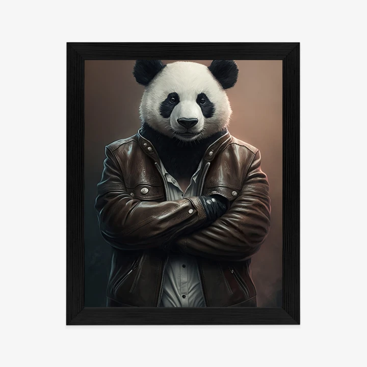 Plakat Niedźwiedź Panda W Kurtce