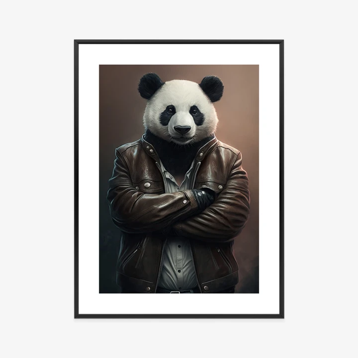 Plakat Niedźwiedź Panda W Kurtce