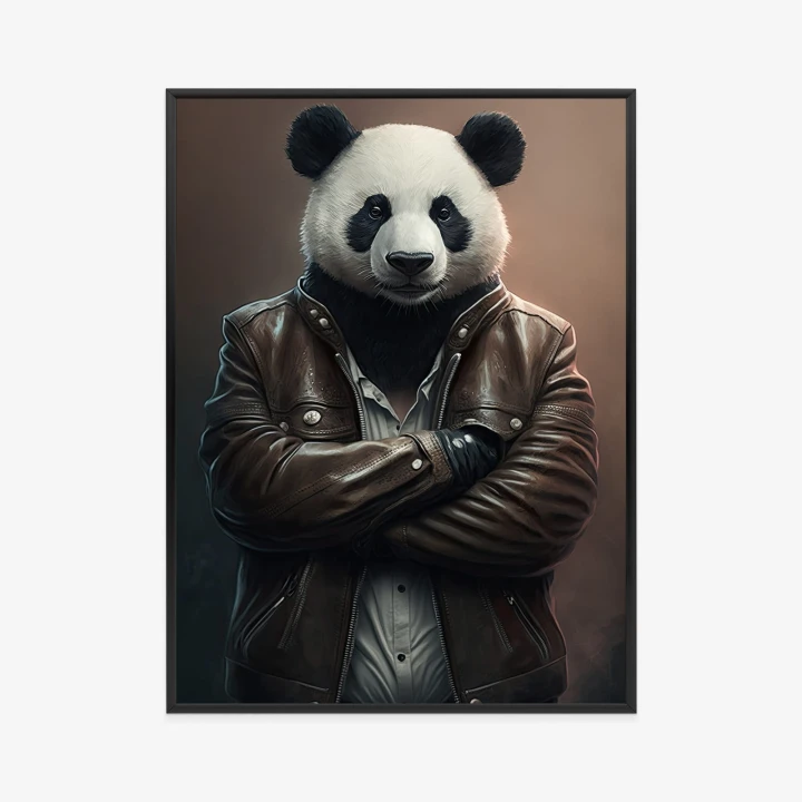 Plakat Niedźwiedź Panda W Kurtce