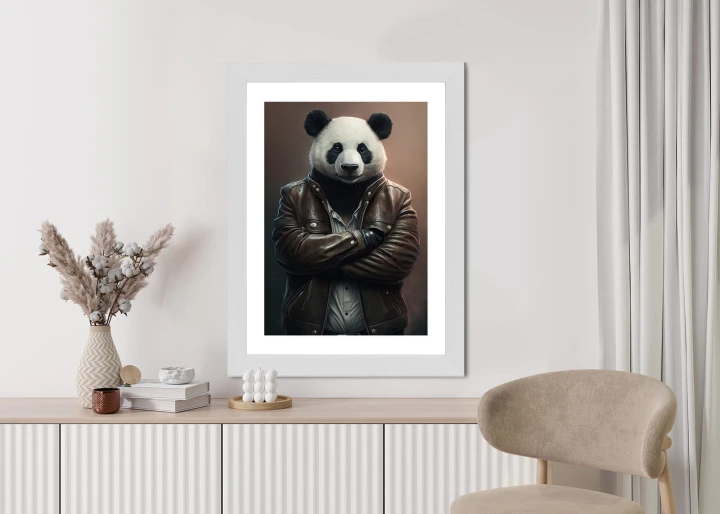 Plakat Niedźwiedź Panda W Kurtce