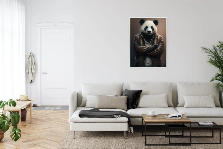 Plakat Niedźwiedź Panda W Kurtce