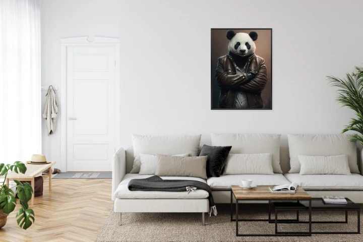Plakat Niedźwiedź Panda W Kurtce