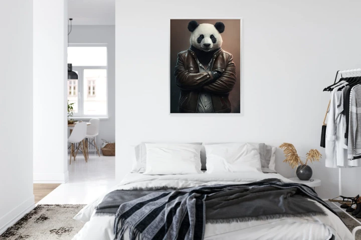 Plakat Niedźwiedź Panda W Kurtce