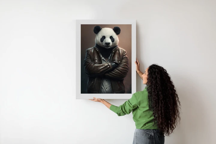 Plakat Niedźwiedź Panda W Kurtce