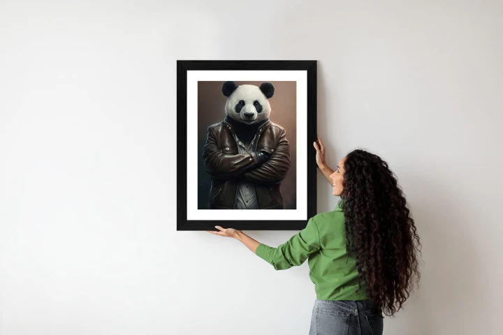 Plakat Niedźwiedź Panda W Kurtce