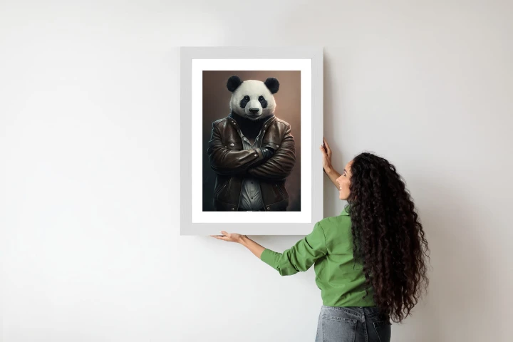 Plakat Niedźwiedź Panda W Kurtce