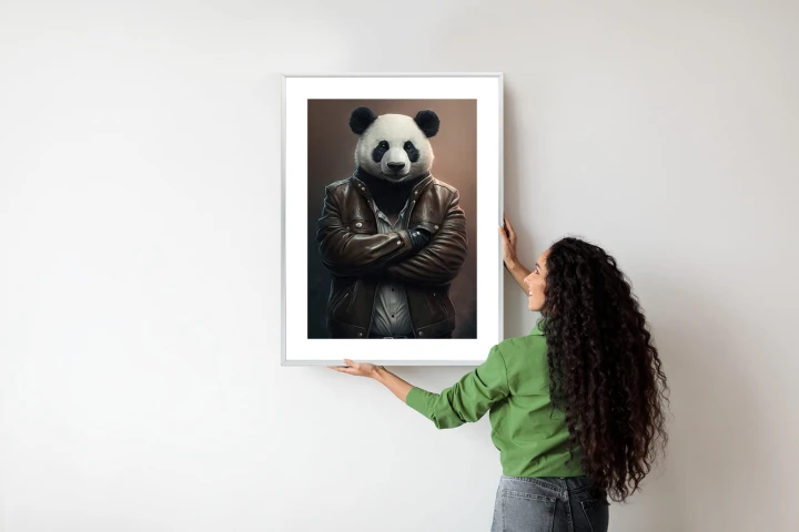 Plakat Niedźwiedź Panda W Kurtce