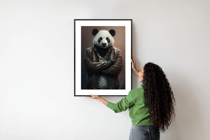 Plakat Niedźwiedź Panda W Kurtce