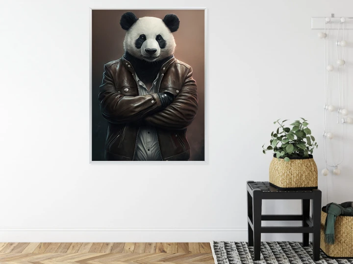 Plakat Niedźwiedź Panda W Kurtce