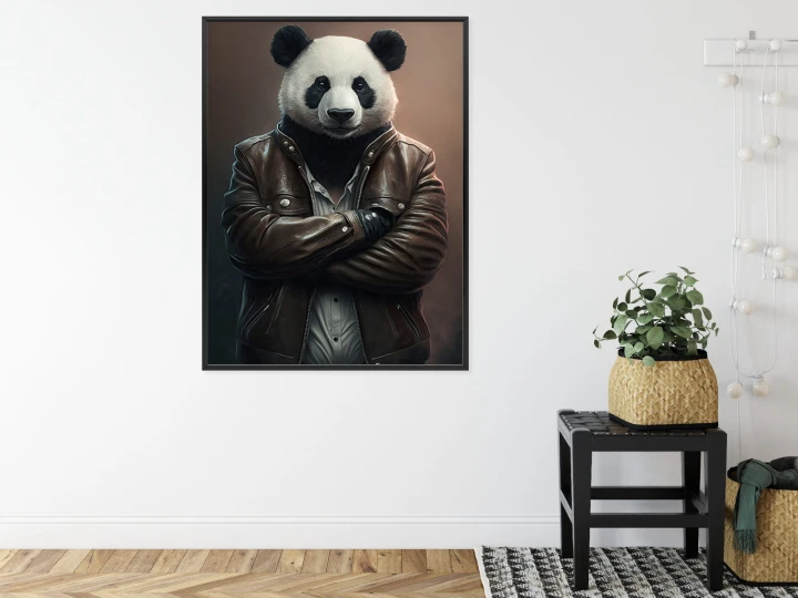 Plakat Niedźwiedź Panda W Kurtce