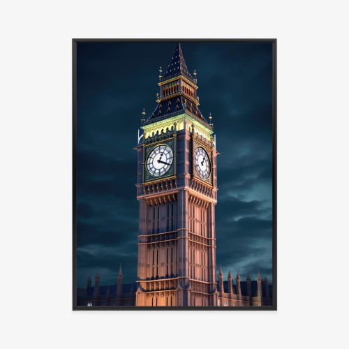 Plakat Londyński Big Ben Nocą