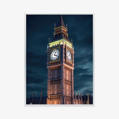 Plakat Londyński Big Ben Nocą