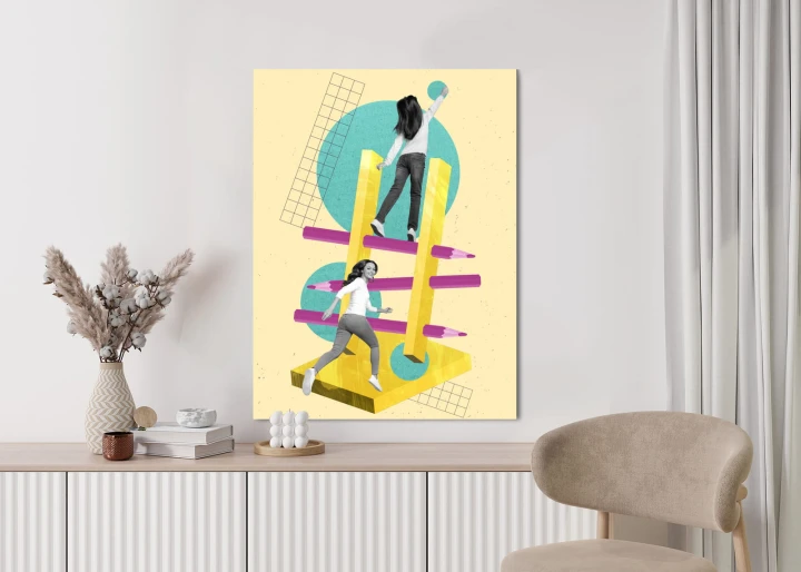 Plakat Droga Na Szczyt - Kolaż W Stylu Pop-Art