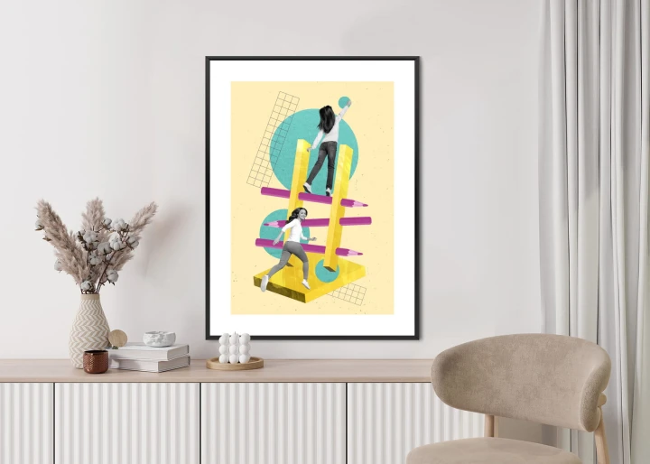 Plakat Droga Na Szczyt - Kolaż W Stylu Pop-Art