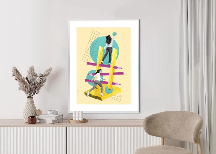 Plakat Droga Na Szczyt - Kolaż W Stylu Pop-Art
