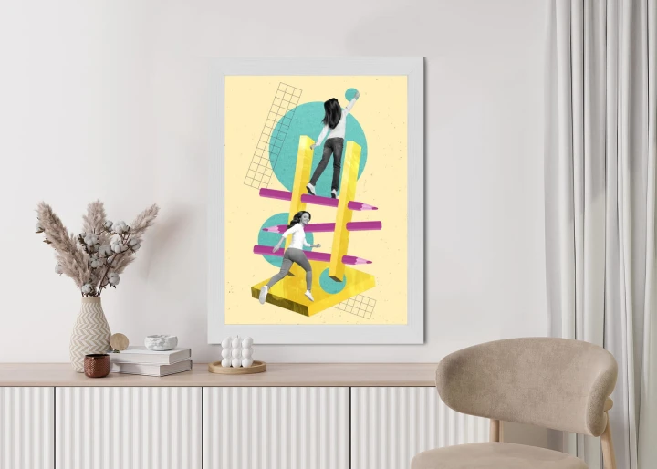 Plakat Droga Na Szczyt - Kolaż W Stylu Pop-Art