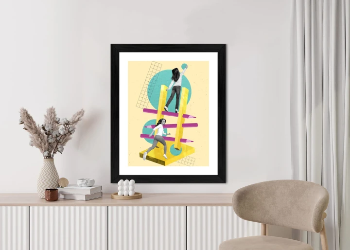 Plakat Droga Na Szczyt - Kolaż W Stylu Pop-Art