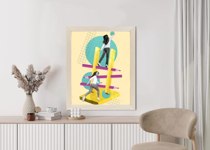 Plakat Droga Na Szczyt - Kolaż W Stylu Pop-Art