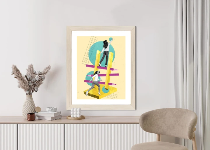 Plakat Droga Na Szczyt - Kolaż W Stylu Pop-Art