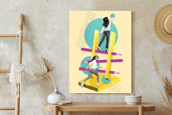Plakat Droga Na Szczyt - Kolaż W Stylu Pop-Art