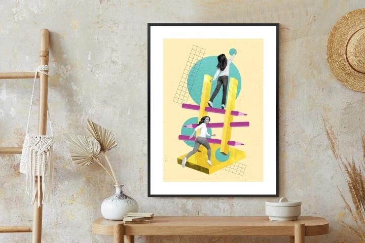 Plakat Droga Na Szczyt - Kolaż W Stylu Pop-Art