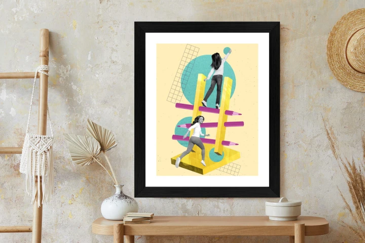 Plakat Droga Na Szczyt - Kolaż W Stylu Pop-Art