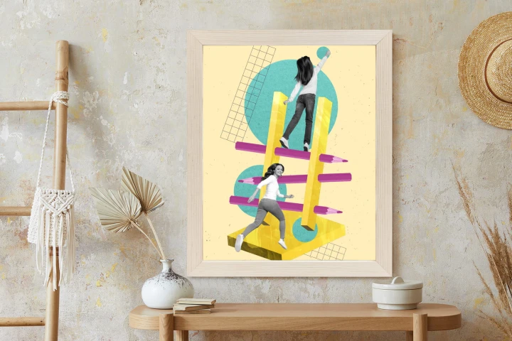 Plakat Droga Na Szczyt - Kolaż W Stylu Pop-Art