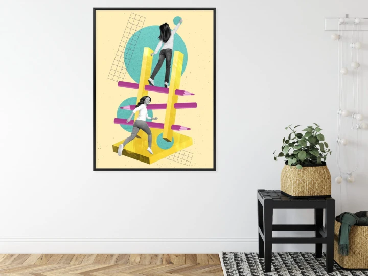 Plakat Droga Na Szczyt - Kolaż W Stylu Pop-Art