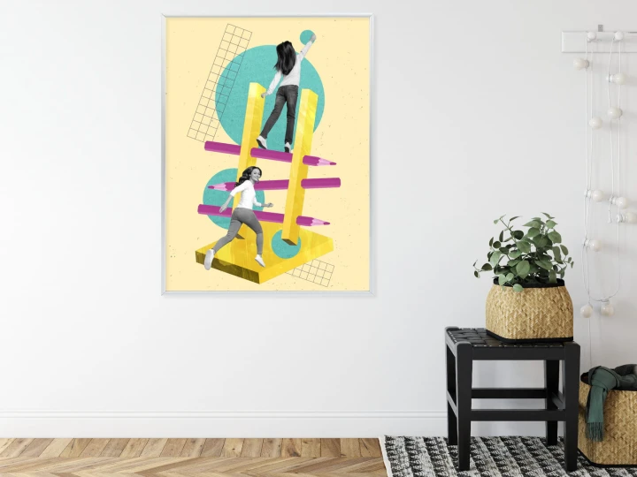 Plakat Droga Na Szczyt - Kolaż W Stylu Pop-Art