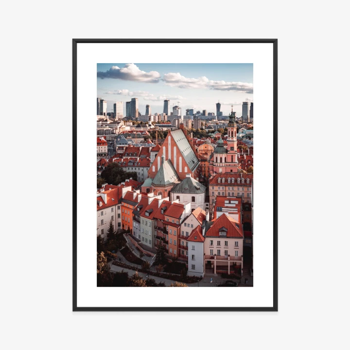 Plakat Widok Z Góry Na Stare Miasto W Warszawie