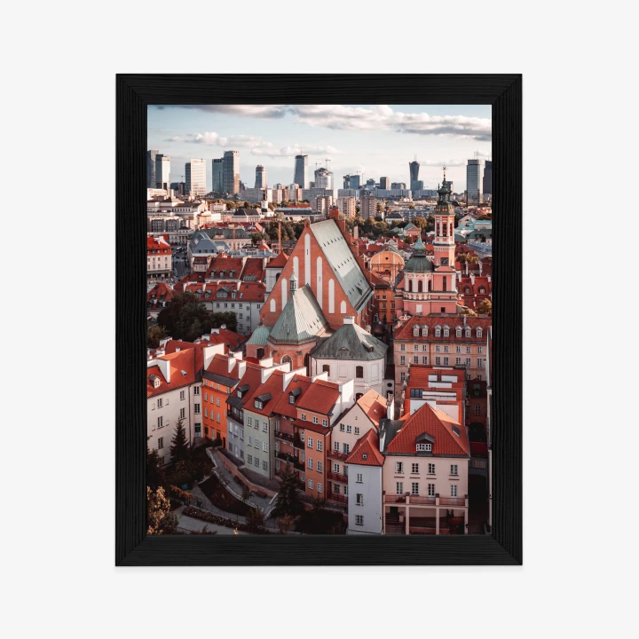 Plakat Widok Z Góry Na Stare Miasto W Warszawie