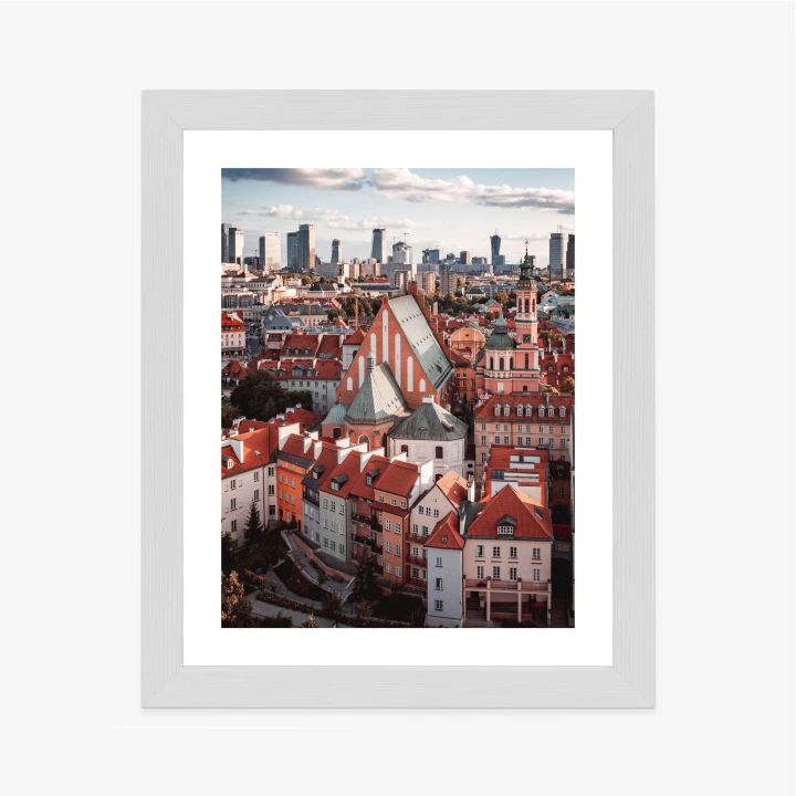 Plakat Widok Z Góry Na Stare Miasto W Warszawie