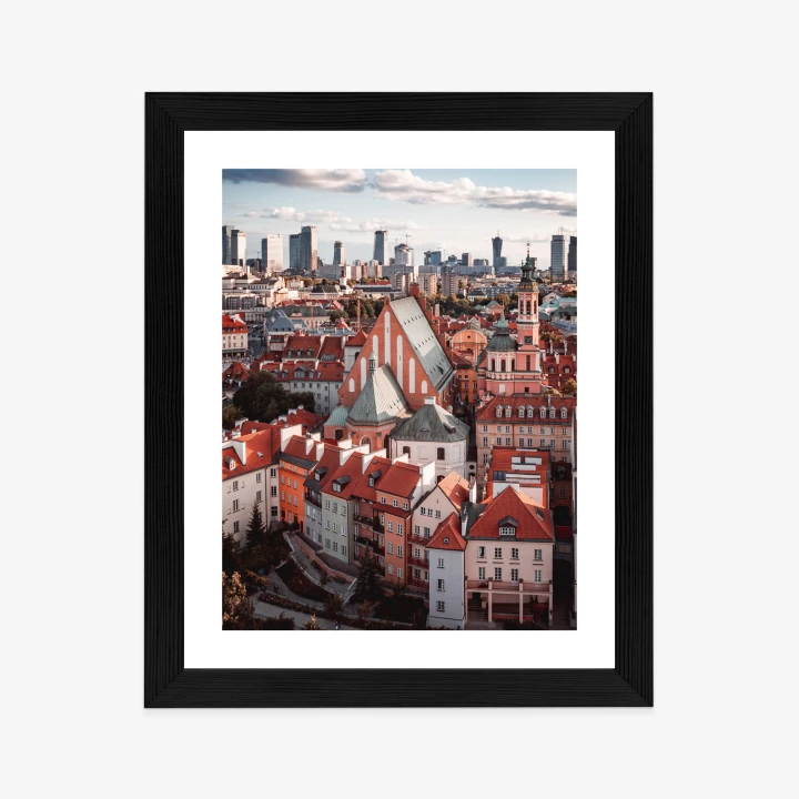 Plakat Widok Z Góry Na Stare Miasto W Warszawie