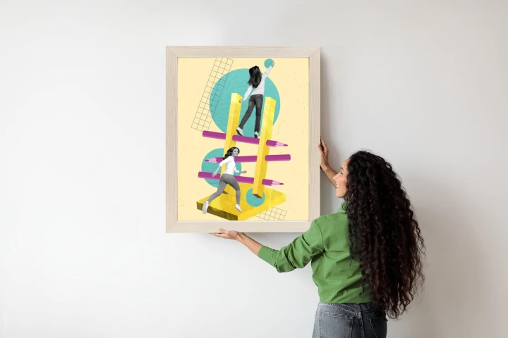 Plakat Droga Na Szczyt - Kolaż W Stylu Pop-Art