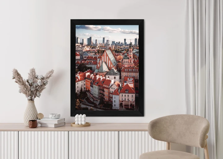 Plakat Widok Z Góry Na Stare Miasto W Warszawie