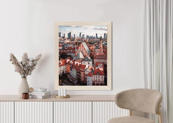 Plakat Widok Z Góry Na Stare Miasto W Warszawie