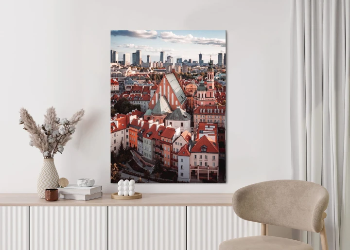 Plakat Widok Z Góry Na Stare Miasto W Warszawie