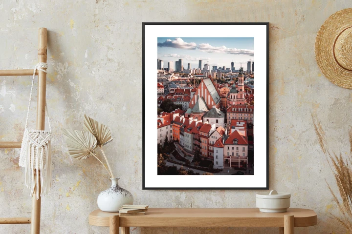 Plakat Widok Z Góry Na Stare Miasto W Warszawie