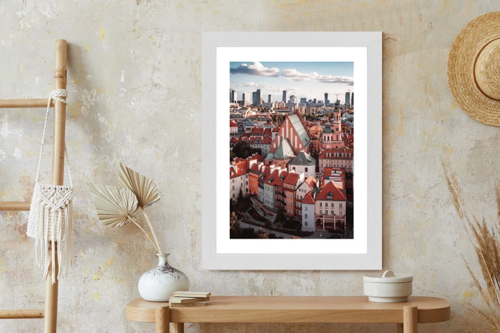 Plakat Widok Z Góry Na Stare Miasto W Warszawie