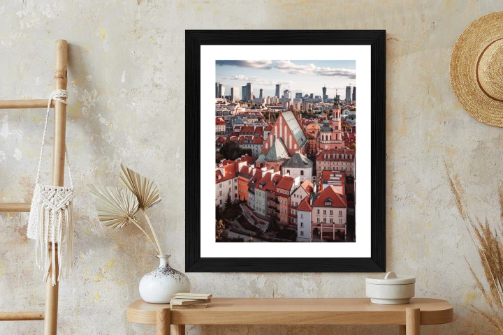 Plakat Widok Z Góry Na Stare Miasto W Warszawie