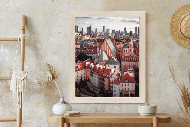 Plakat Widok Z Góry Na Stare Miasto W Warszawie