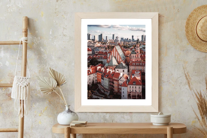 Plakat Widok Z Góry Na Stare Miasto W Warszawie